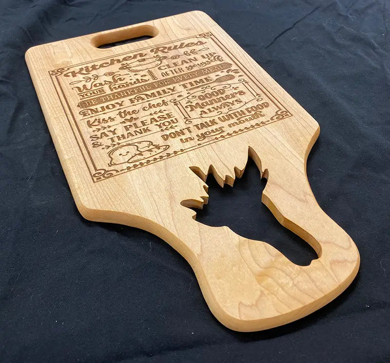 "Kitchen Rules" Maple Cutting Board - RECONDITIONED