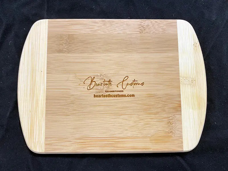 "Fueled by Coffee" Bamboo Cheese Board - RECONDITIONED