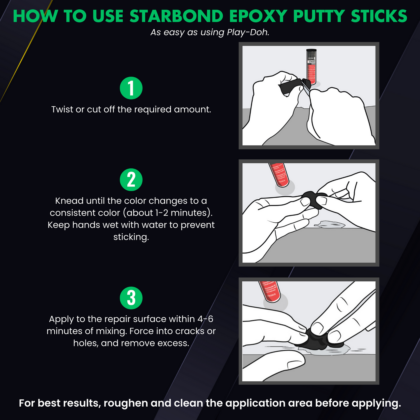 Starbond Epoxy Putty Stick - 2oz. - Industrial Formula - White