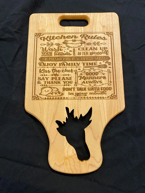 "Kitchen Rules" Maple Cutting Board - RECONDITIONED