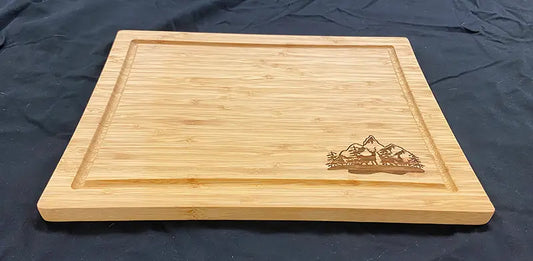 "Mountain Deer" Bamboo Cutting Board - RECONDITIONED