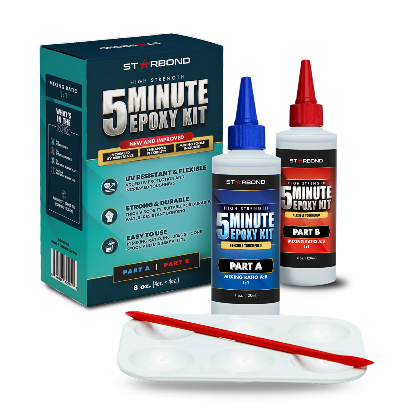 Starbond 5-Minute Epoxy Kit - Easy 1:1 Ratio, 8 oz.