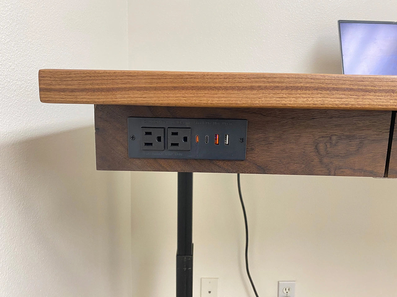 Executive Walnut/African Wenge Sit Stand Desk