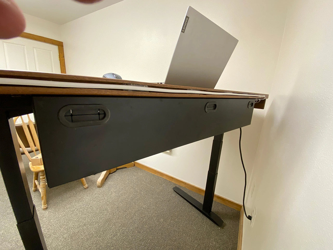 Executive Walnut/African Wenge Sit Stand Desk